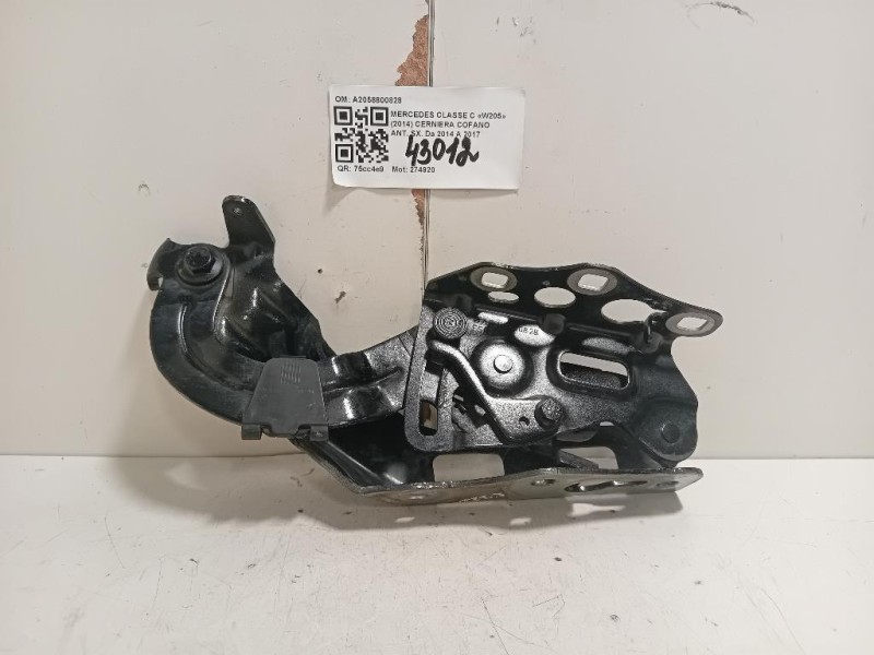 Cerniera Cofano ANT SX A2058800828 Mercedes Classe C W205 2014