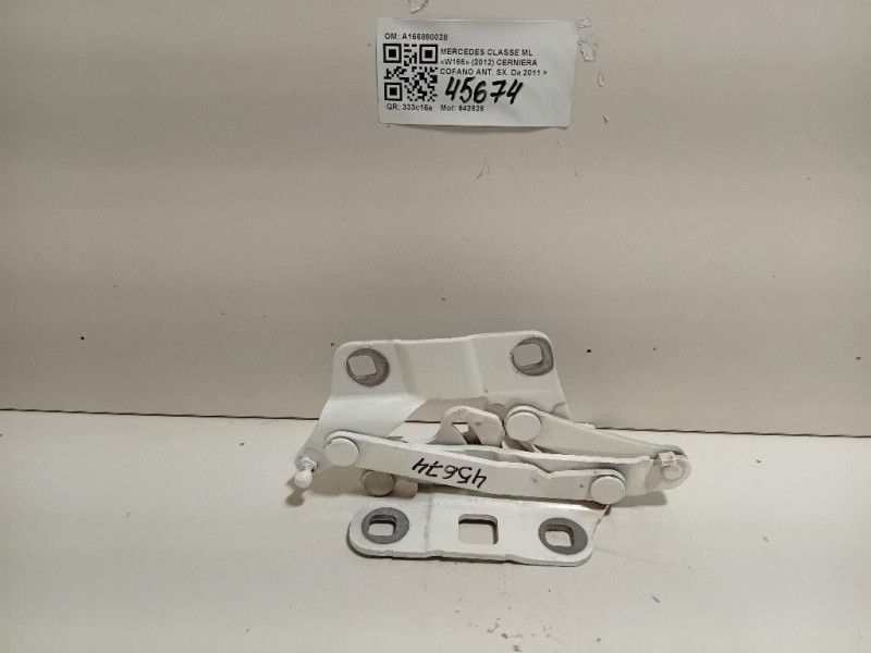 Cerniera Cofano ANT SX A1668800028 Mercedes Classe ML W166 2012