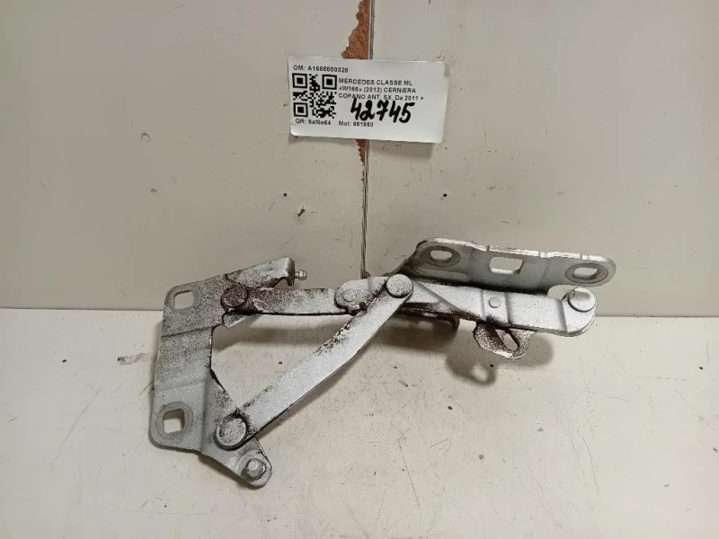 Cerniera Cofano ANT SX A1668800028 Mercedes Classe ML W166 2012
