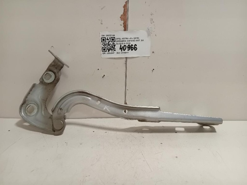 Cerniera Cofano ANT SX 39032149 Opel Astra K 2016