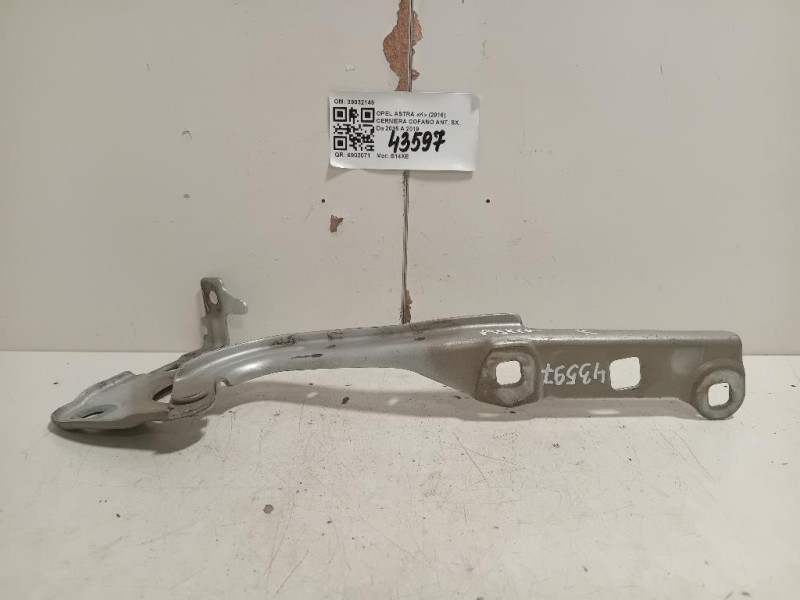 Cerniera Cofano ANT SX 39032149 Opel Astra K 2016