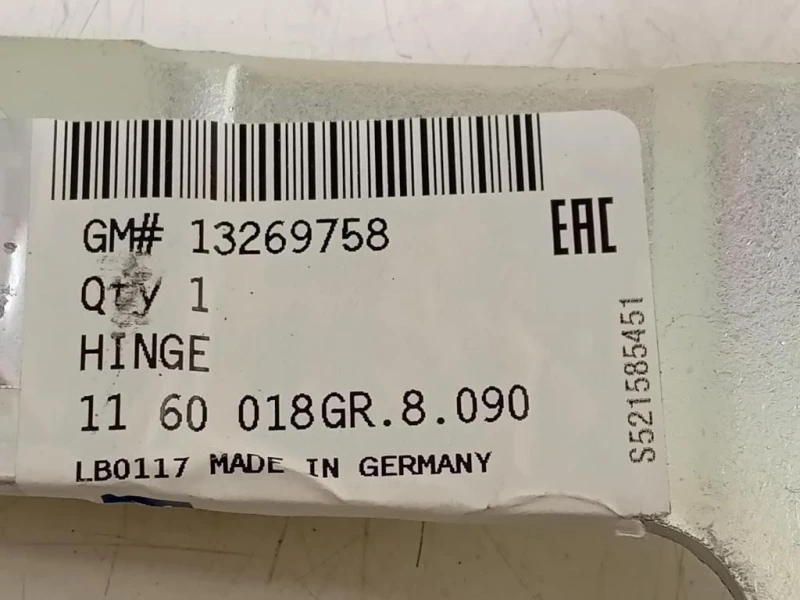 Cerniera Cofano ANT SX 13269758 Opel Meriva B 2014