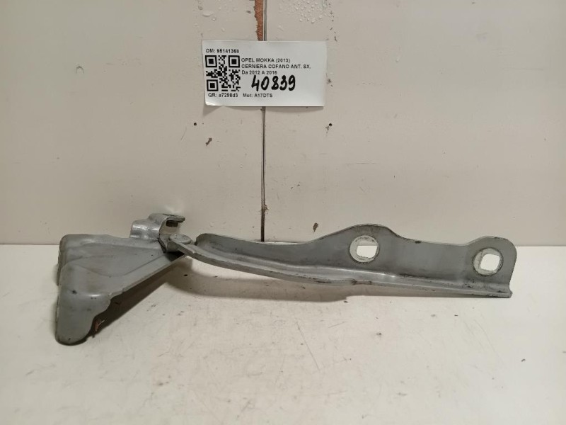 Cerniera Cofano ANT SX 95141368 Opel Mokka 2013