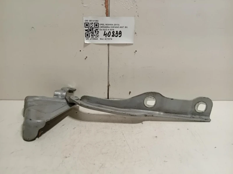 Cerniera Cofano ANT SX 95141368 Opel Mokka 2013