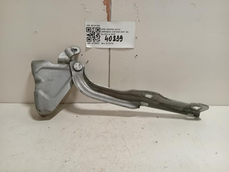 Cerniera Cofano ANT SX 95141368 Opel Mokka 2013