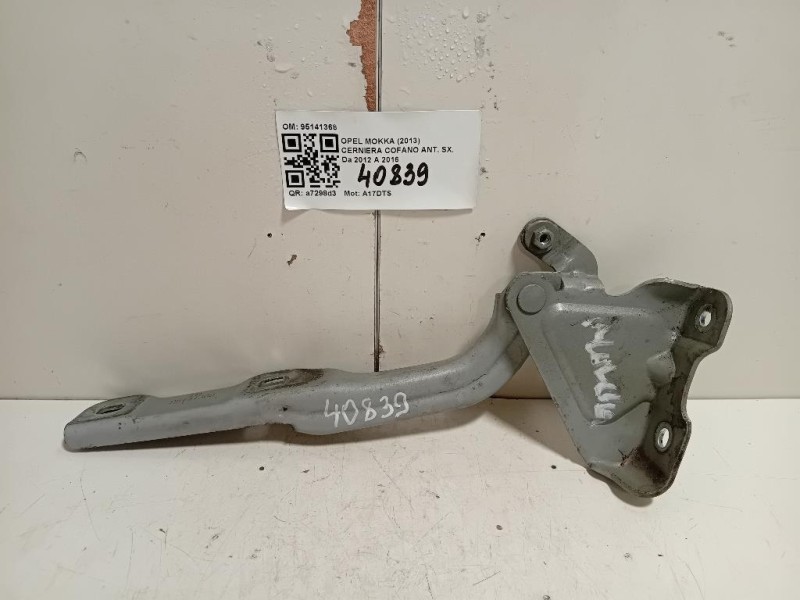 Cerniera Cofano ANT SX 95141368 Opel Mokka 2013