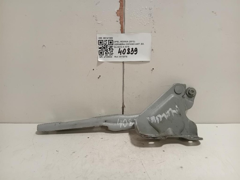 Cerniera Cofano ANT SX 95141368 Opel Mokka 2013