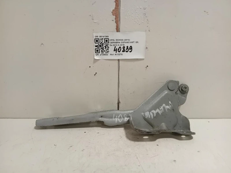 Cerniera Cofano ANT SX 95141368 Opel Mokka 2013