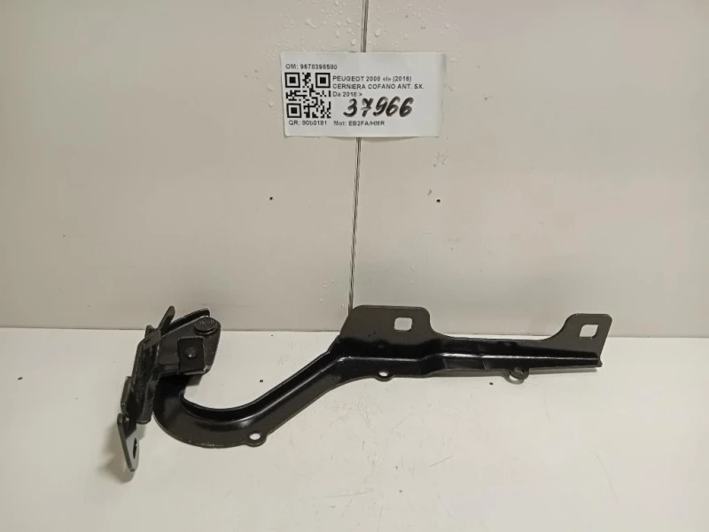 Cerniera Cofano ANT SX 9678389580 Peugeot 2008 I 2016