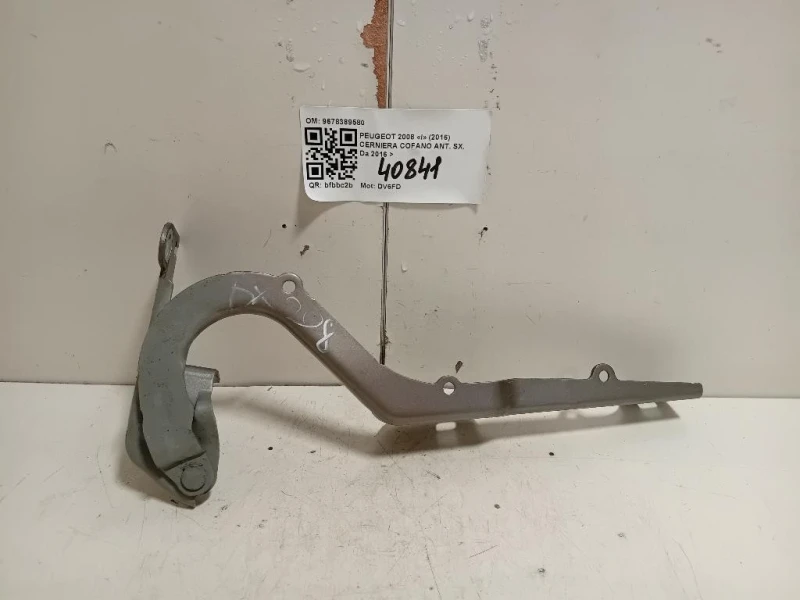 Cerniera Cofano ANT SX 9678389580 Peugeot 2008 I 2016