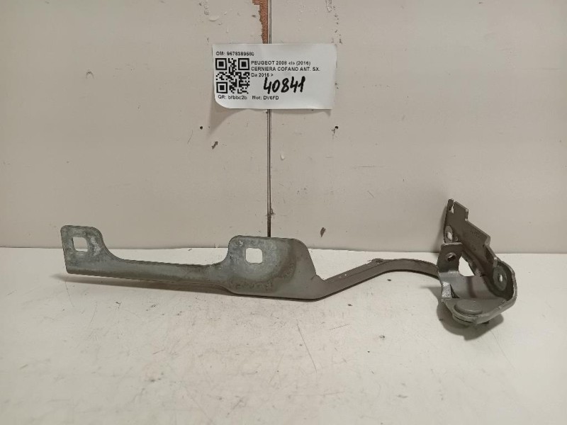 Cerniera Cofano ANT SX 9678389580 Peugeot 2008 I 2016