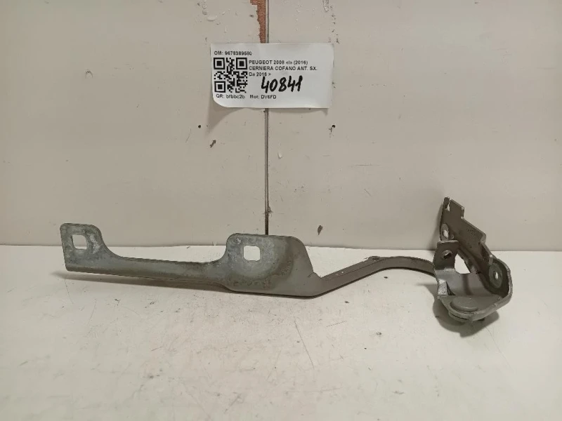 Cerniera Cofano ANT SX 9678389580 Peugeot 2008 I 2016