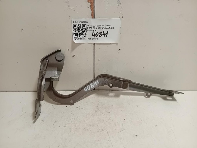 Cerniera Cofano ANT SX 9678389580 Peugeot 2008 I 2016