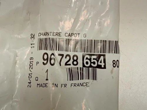 Cerniera Cofano ANT SX 96 728 654 80 Peugeot 208 I 2015