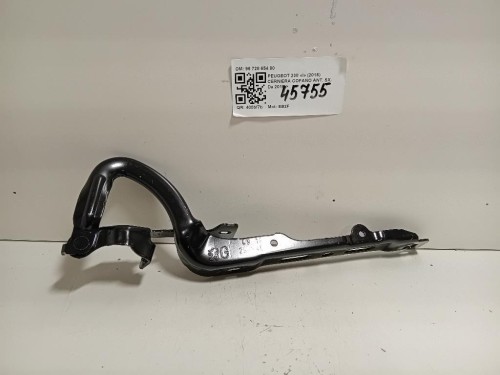 Cerniera Cofano ANT SX 96 728 654 80 Peugeot 208 I 2015