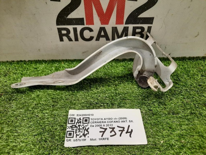 Cerniera Cofano ANT SX 534200H010 Toyota AYGO I 2005