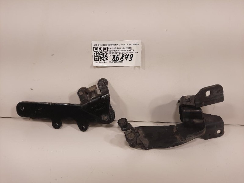 Cerniera Guida Porta Scorrevole SUP POST DX 51814082CERNIERA G PORTA SCORREVOLE POST DX+SX Fiat Doblò III 2015