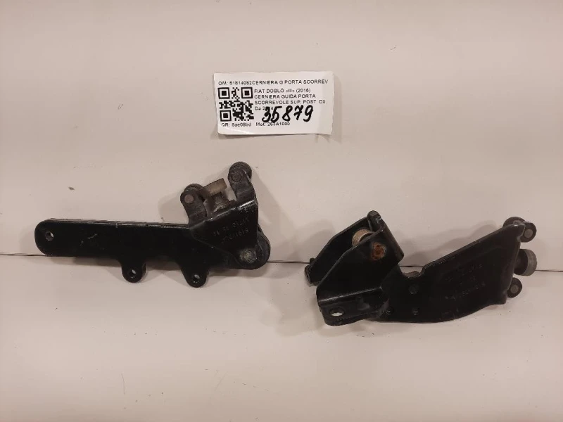 Cerniera Guida Porta Scorrevole SUP POST DX 51814082CERNIERA G PORTA SCORREVOLE POST DX+SX Fiat Doblò III 2015