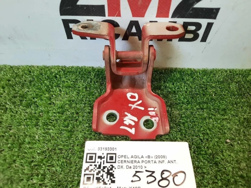 Cerniera Porta INF ANT DX 93193301 INF ANT DX Opel Agila B 2008