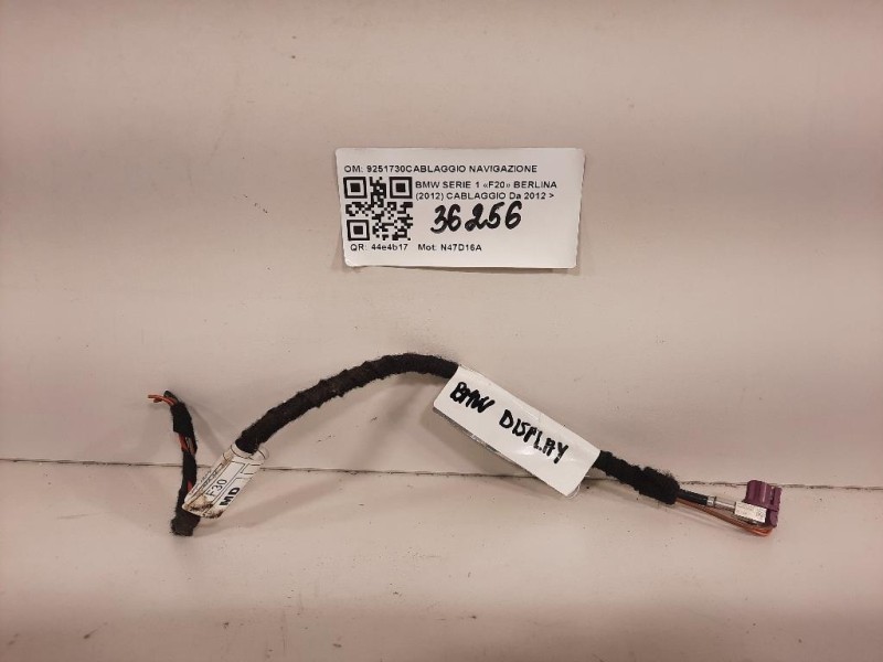 Cablaggio 9251730CABLAGGIO NAVIGAZIONE Bmw Serie 1 F20 Berlina 2012