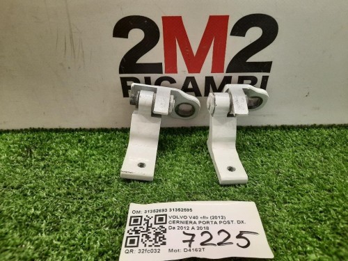 Cerniera Porta POST DX 31352693 31352695 COPPIA Volvo V40 II 2012