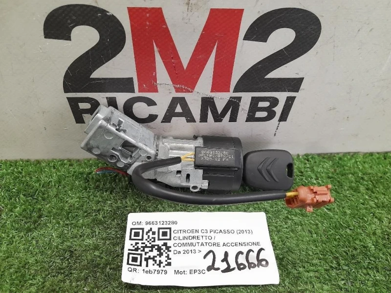 Cilindretto Commutatore Accensione 9663123280 Citroen C3 Picasso 2013