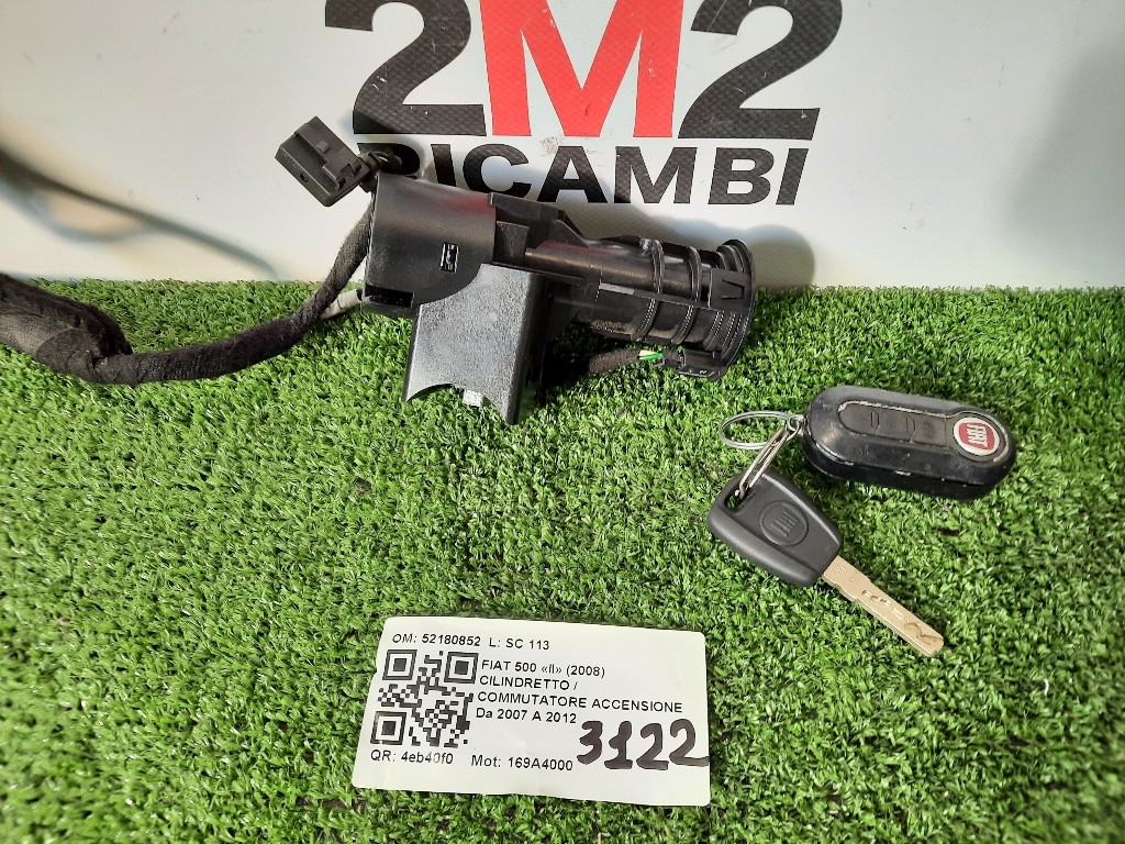 Cilindretto Commutatore Accensione 52180852 Fiat 500 II 2008