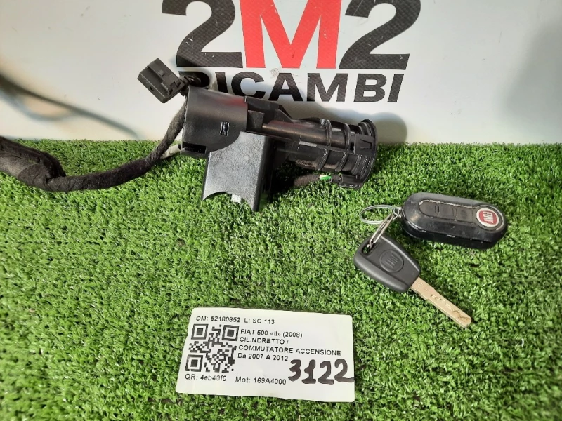 Cilindretto Commutatore Accensione 52180852 Fiat 500 II 2008