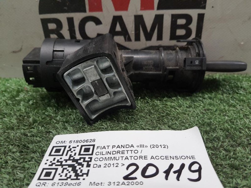 Cilindretto Commutatore Accensione 51800628 Fiat Panda III 2012