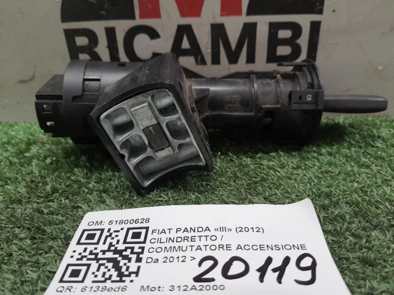 Cilindretto Commutatore Accensione 51800628 Fiat Panda III 2012