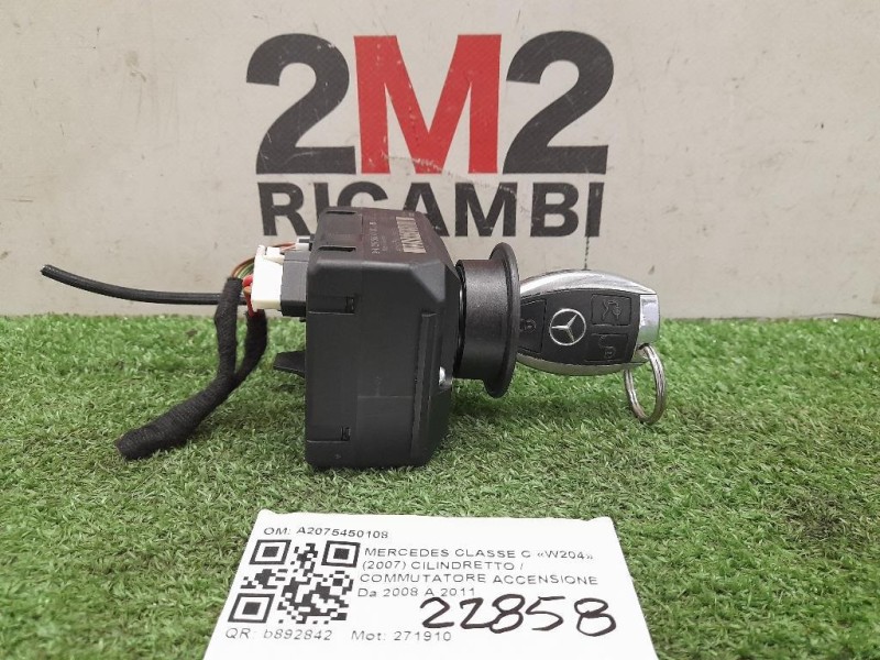 Cilindretto Commutatore Accensione A2075450108 Mercedes Classe C W204 2007