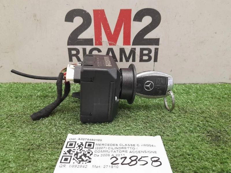 Cilindretto Commutatore Accensione A2075450108 Mercedes Classe C W204 2007
