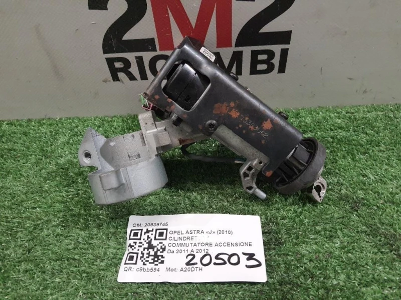 Cilindretto Commutatore Accensione 20939745 Opel Astra J 2010