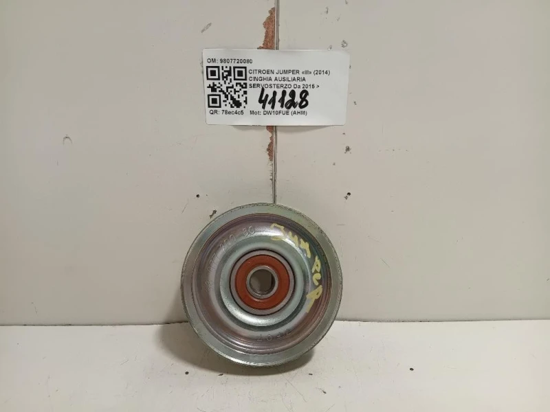 Cinghia Ausiliaria Servosterzo 9807720080 RULLO DEVIAZIONE CINGHIA Citroen Jumper III 2014