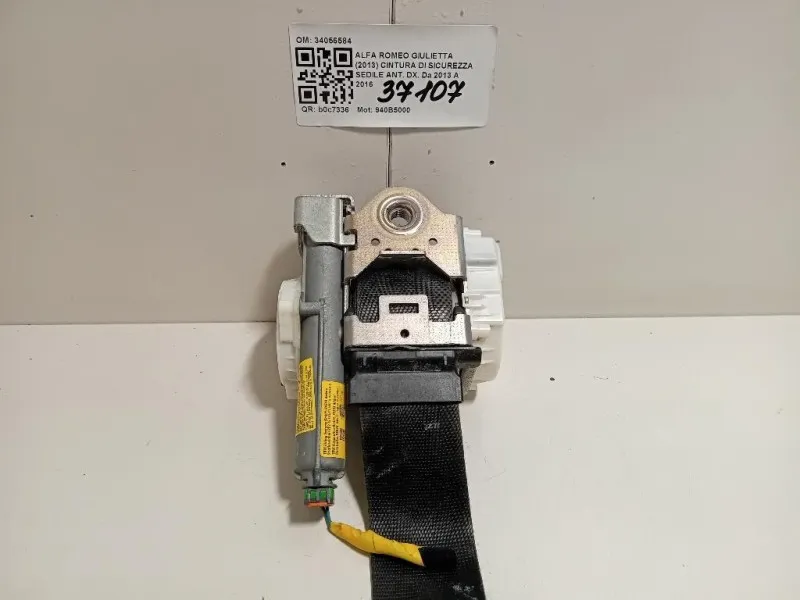 Cintura DI Sicurezza Sedile ANT DX 34056584 Alfa Romeo Giulietta 2013