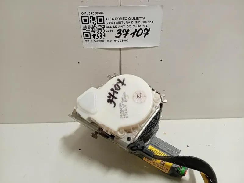 Cintura DI Sicurezza Sedile ANT DX 34056584 Alfa Romeo Giulietta 2013