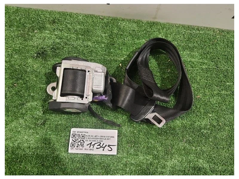 Cintura DI Sicurezza Sedile ANT DX 8P3857706A Audi A3 8P1 2004