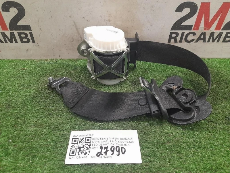 Cintura DI Sicurezza Sedile ANT DX 34078319D Bmw Serie 3 F30 Berlina 2015