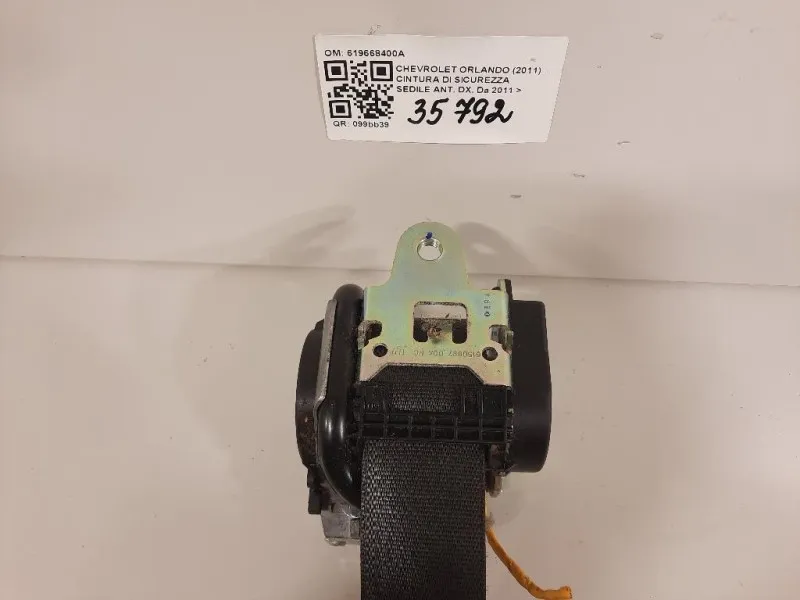 Cintura DI Sicurezza Sedile ANT DX 619668400A Chevrolet Orlando 2011
