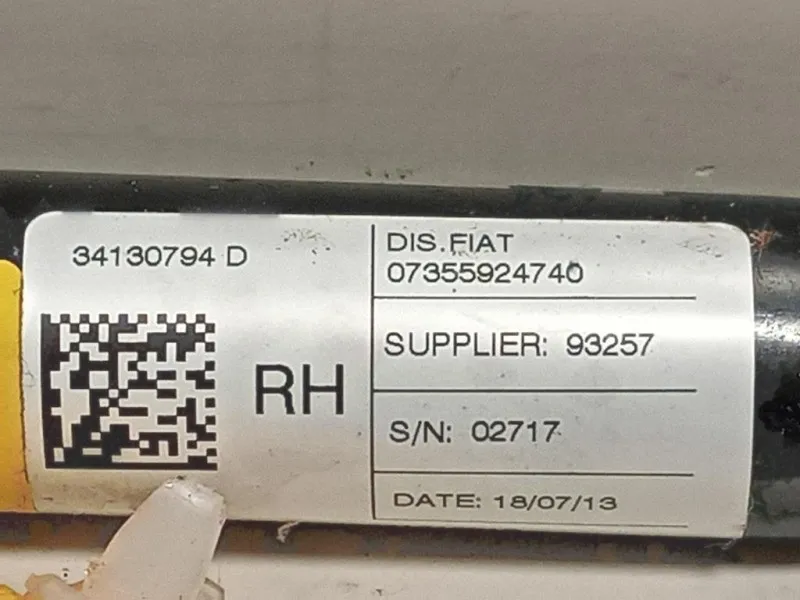 Cintura DI Sicurezza Sedile ANT DX 07355572980 Fiat 500L 2013