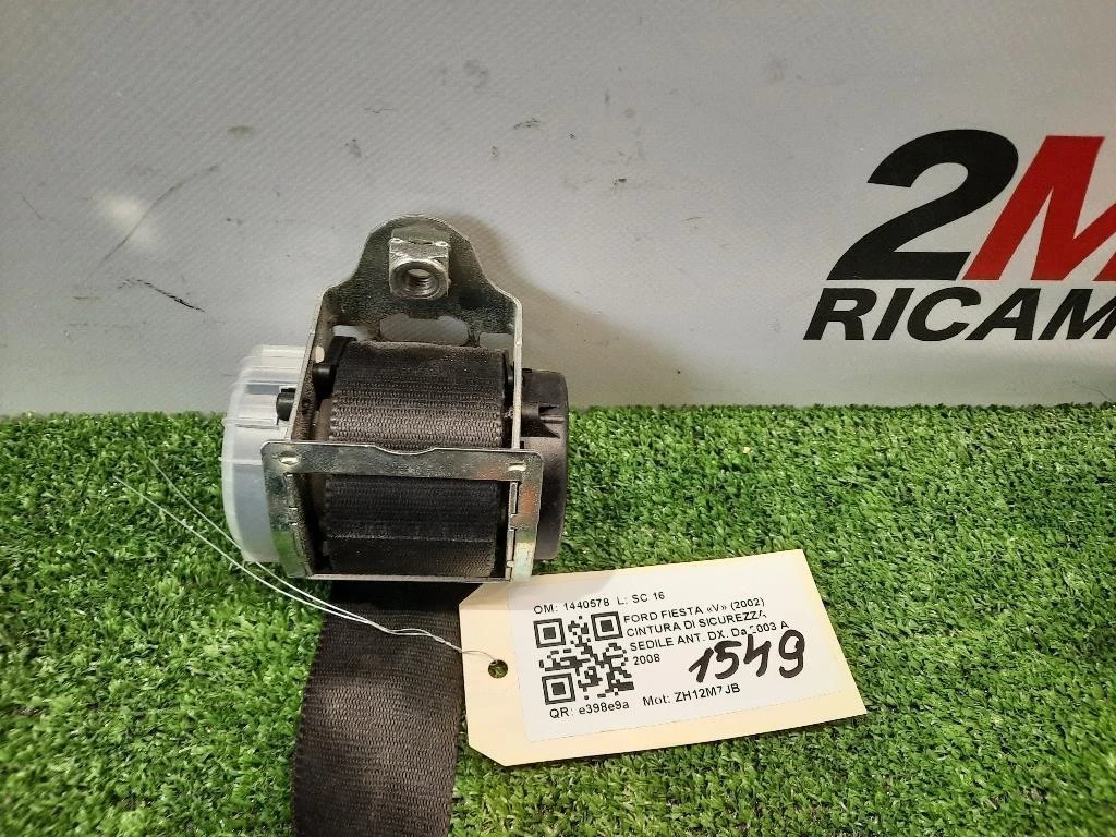 Cintura DI Sicurezza Sedile ANT DX 1440578 Ford Fiesta V 2002