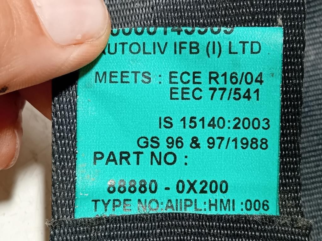 Cintura DI Sicurezza Sedile ANT DX 88880-0X200 Hyundai I10 I 2008