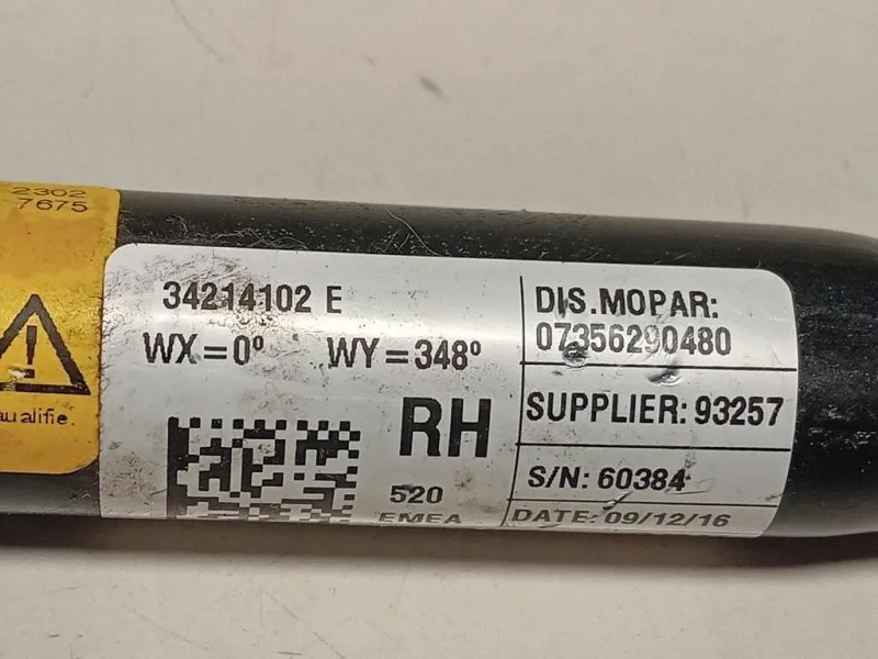 Cintura DI Sicurezza Sedile ANT DX 735671593 Jeep Renegade 2015