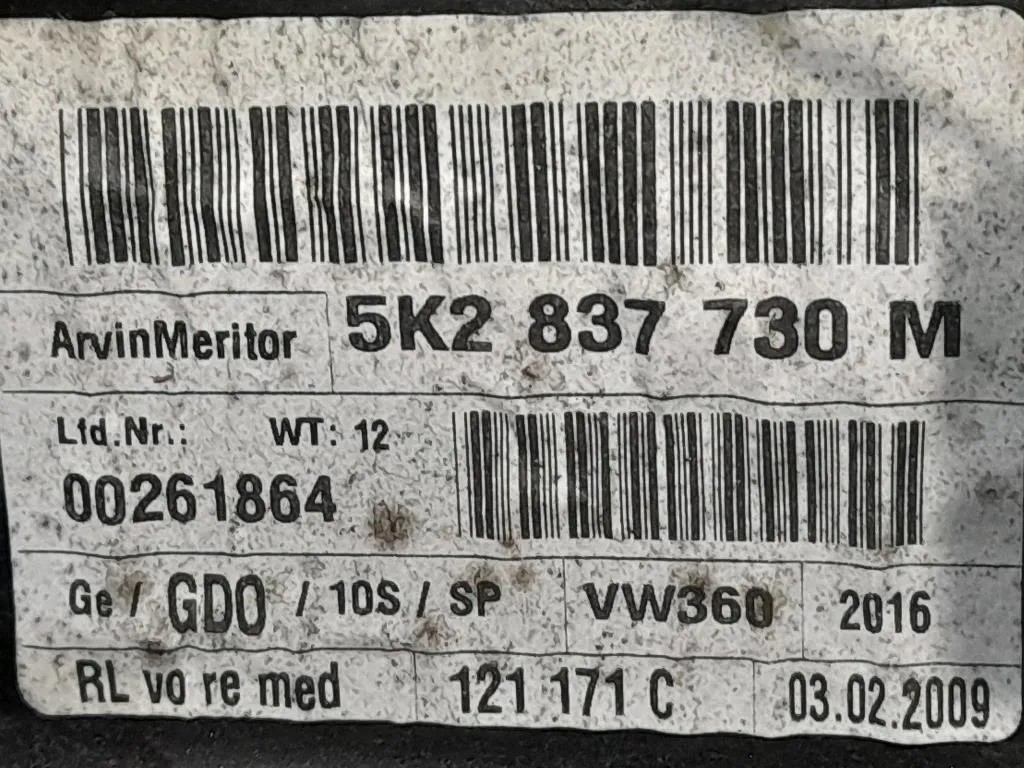 Porta ANT DX 5K4831056H Volkswagen GOLF VI 2009