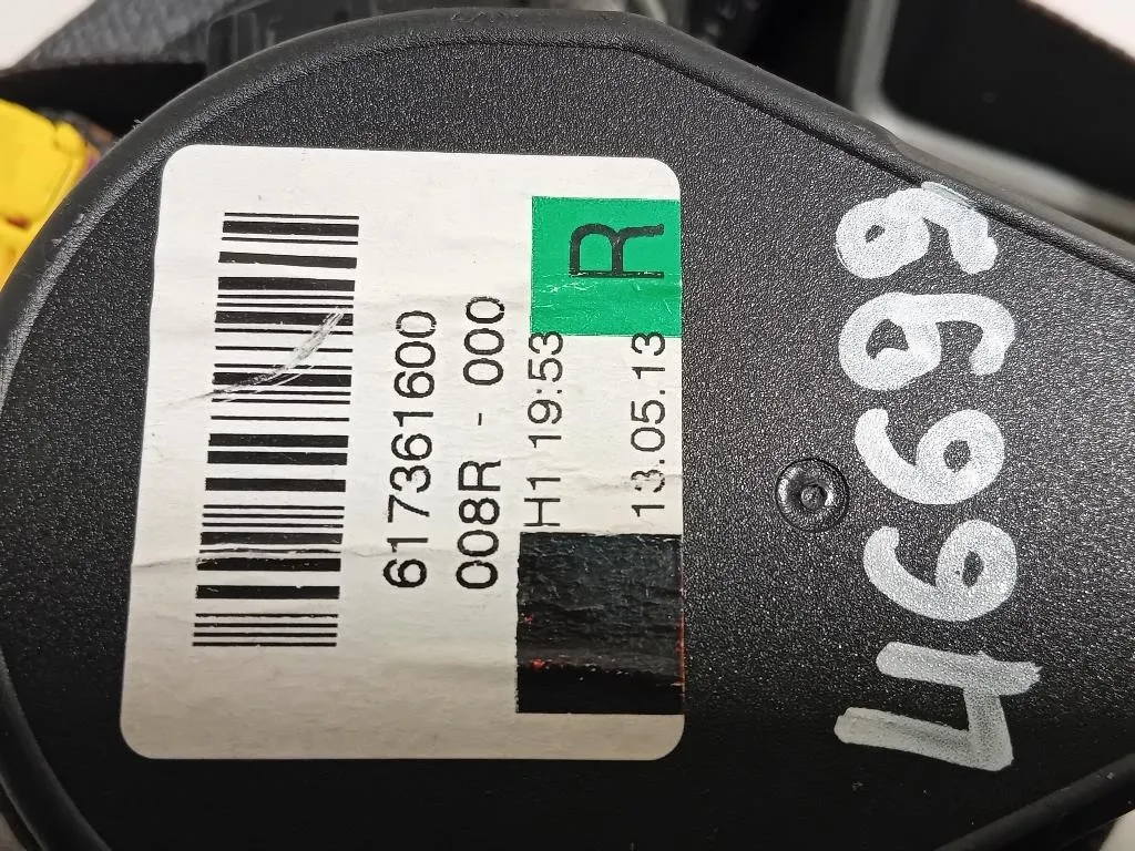 Cintura DI Sicurezza Sedile ANT DX 617361600 Lancia Ypsilon III 2011