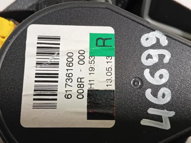 Cintura DI Sicurezza Sedile ANT DX 617361600 Lancia Ypsilon III 2011