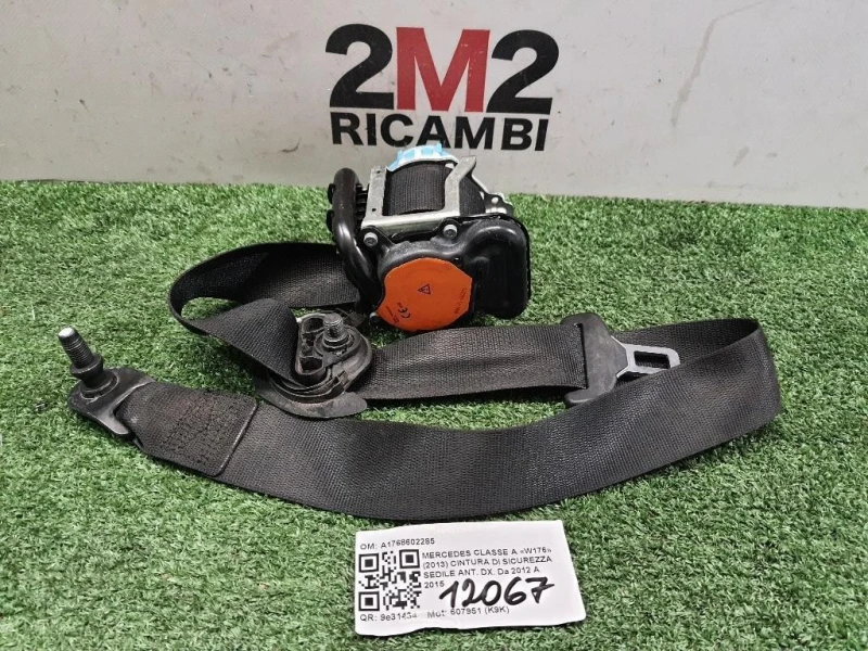 Cintura DI Sicurezza Sedile ANT DX A1768602285 Mercedes Classe A W176 2013