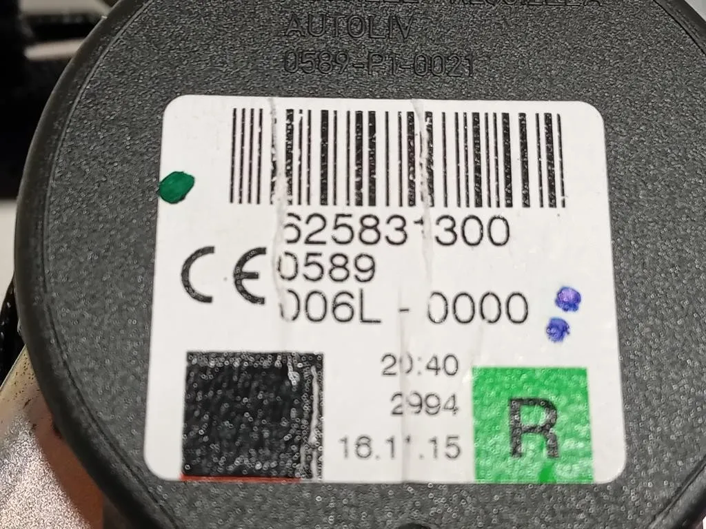 Cintura DI Sicurezza Sedile ANT DX 625831300 Mini MINI Cooper F56 2014