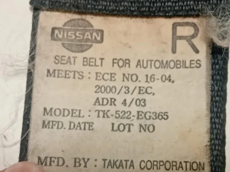 Cintura DI Sicurezza Sedile ANT DX 86884 4X30B Nissan Navara 2010