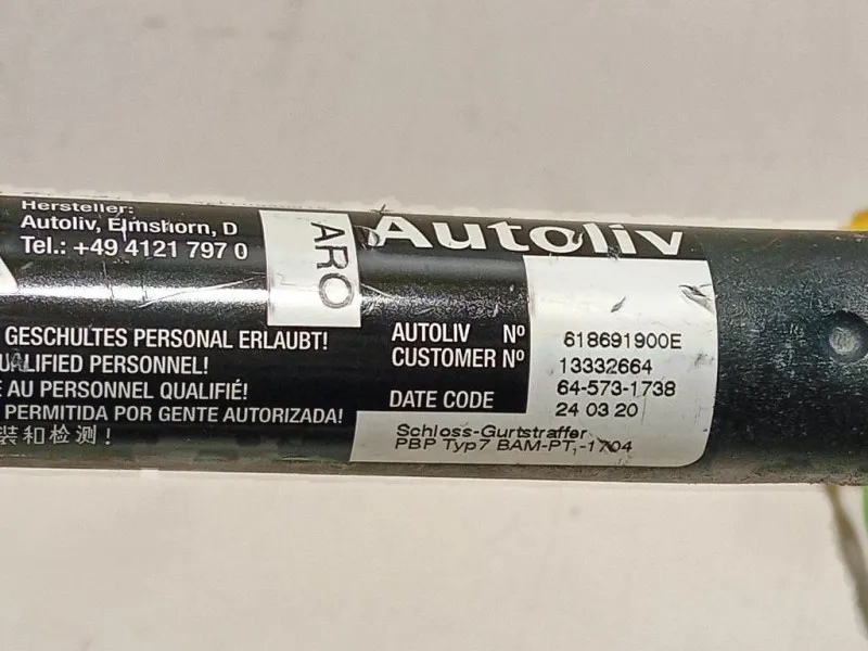 Cintura DI Sicurezza Sedile ANT DX 617023500 Opel Astra J 2010